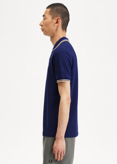 Fred Perry Polo's Twin tipped Fred Perry shirt - french navy ice cream