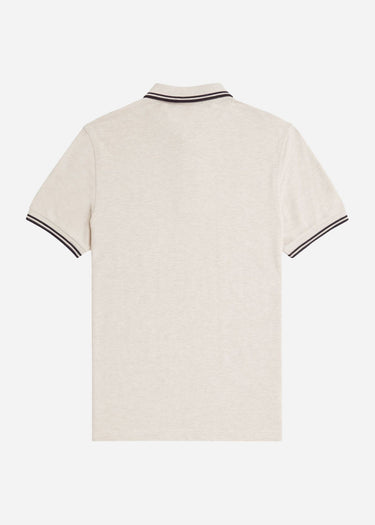 Fred Perry Polo's Twin tipped fred perry shirt - porridge marl anchor grey anchor grey