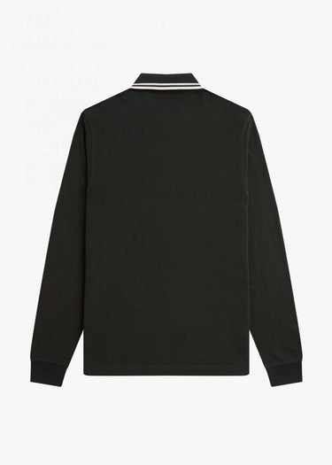 Fred Perry Longsleeve Polo's LS twin tipped shirt - night green snow white