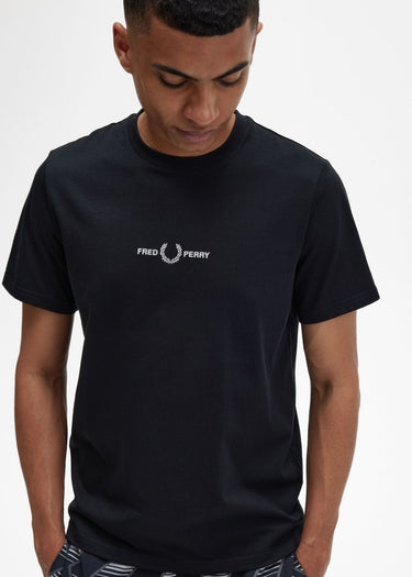Fred Perry T-shirts Embroidered t-shirt - black