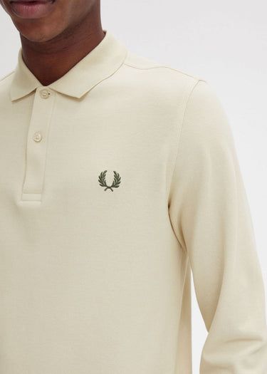 Fred Perry Longsleeve Polo's LS plain fred perry shirt - oatmeal