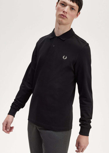 Fred Perry Longsleeve Polo's Ls plain fred perry shirt- black chrome