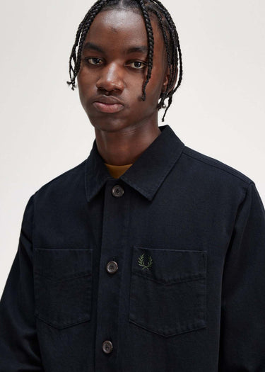 Fred Perry Overshirts Twill overshirt - black