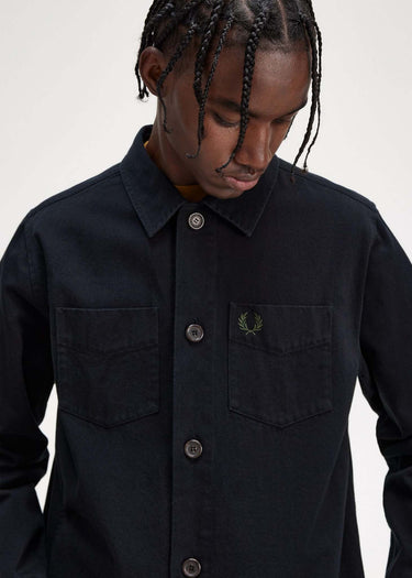 Fred Perry Overshirts Twill overshirt - black