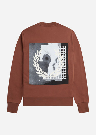 Fred Perry Truien Rave graphic sweatshirt - whisky brown