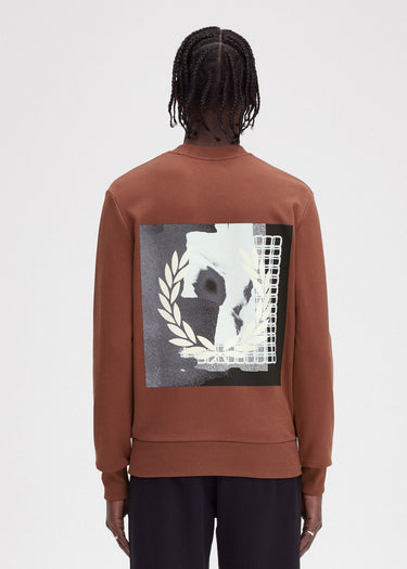 Fred Perry Truien Rave graphic sweatshirt - whisky brown