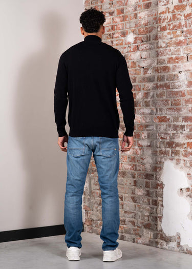 Lyle & Scott Truien Cotton merino quarter zip jumper - jet black