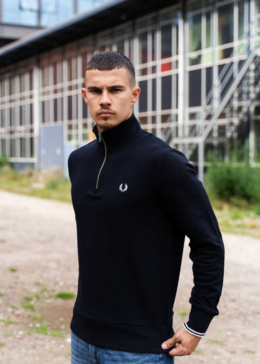 Fred Perry Truien Half zip sweatshirt - navy
