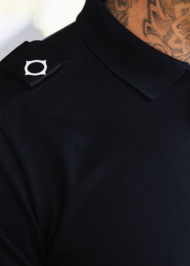 MA.Strum Polo's Ls jersey zip polo - black