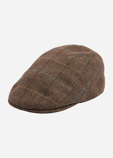 Barbour Petten Cheviot flat cap - brown herringbone