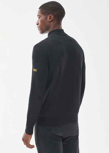 Barbour International Truien Cotton half zip knit - black