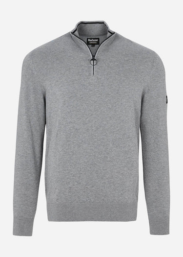 Barbour International Truien Cotton half zip knit - anthracite marl