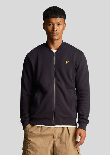 Lyle & Scott Vesten Jersey bomber - dark navy