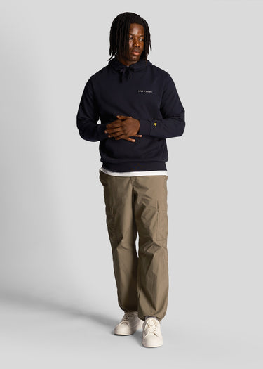 Lyle & Scott Hoodies Loopback embroidered hoodie - dark-navy