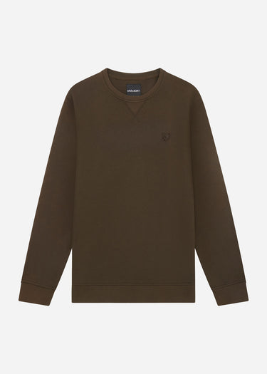 Lyle & Scott Truien Tonal eagle crew neck sweatshirt - olive