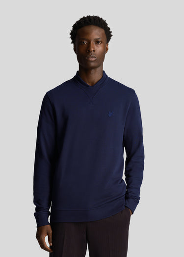 Lyle & Scott Truien Tonal eagle crew neck sweatshirt - dark navy