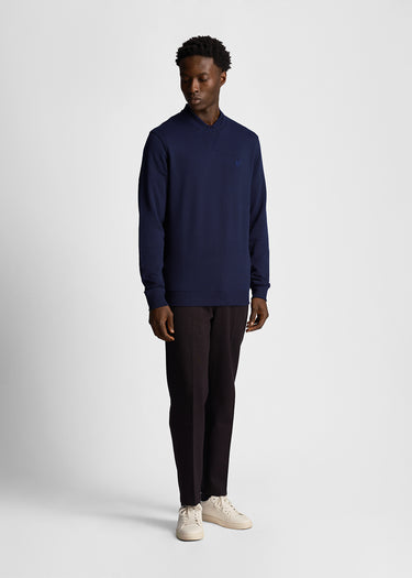 Lyle & Scott Truien Tonal eagle crew neck sweatshirt - dark navy