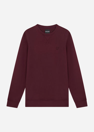 Lyle & Scott Truien Tonal eagle crew neck sweatshirt - burgundy