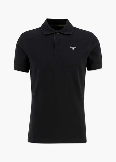 Barbour Poloshirts Barbour tartan pique tailored polo shirt - black modern