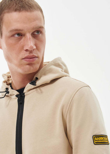 Barbour International Hoodies Badge half zip hoodie - lt stone