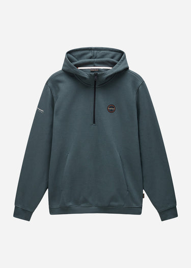 Napapijri Hoodies Badge halfzip hoodie - green urban