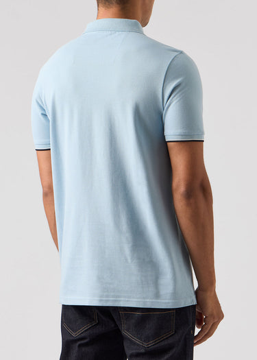 Weekend Offender Polo's Sakai - winter sky blue house check