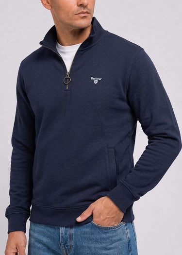 Barbour Pullover Barbour desmond half zip sweat - navy