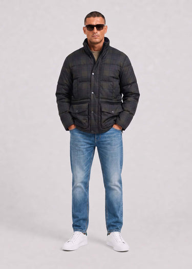 Barbour Jacken Barbour lonnen tartan puffer jacket - shadow classic tartan