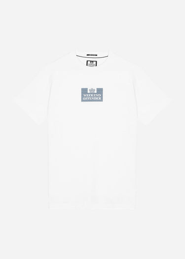 Weekend Offender T-shirts Dygas - white blue house check