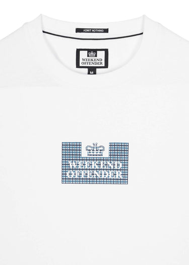 Weekend Offender T-shirts Dygas - white blue house check