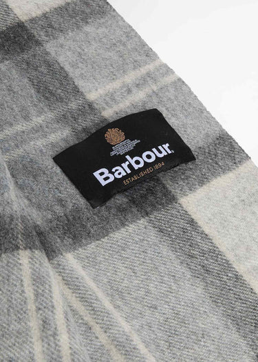 Barbour Schals Barbour mineral tartan wool cashmere scarf - ice granite