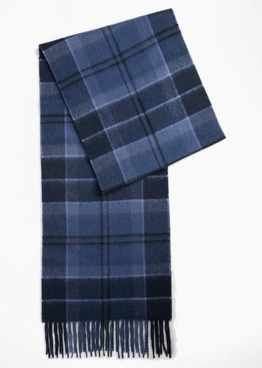Barbour Schals Barbour mineral tartan wool cashmere scarf - midnight loch