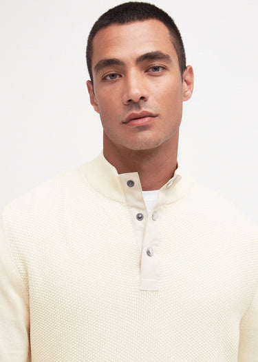 Barbour International Truien Murrey quarter placket knit - dove grey