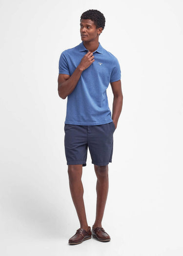 Barbour Polo's Tartan pique polo - chambray marl