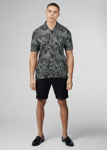 Ben Sherman Overhemden Psychadelic swirl print - mint
