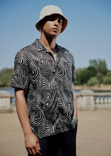 Ben Sherman Overhemden Psychadelic swirl print - mint