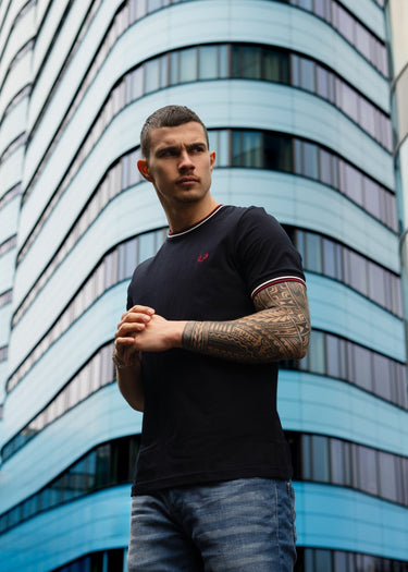 Fred Perry T-shirts Twin tipped t-shirt - navy snow white red