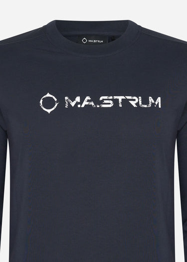 MA.Strum Truien Ls cracked logo tee - ink navy