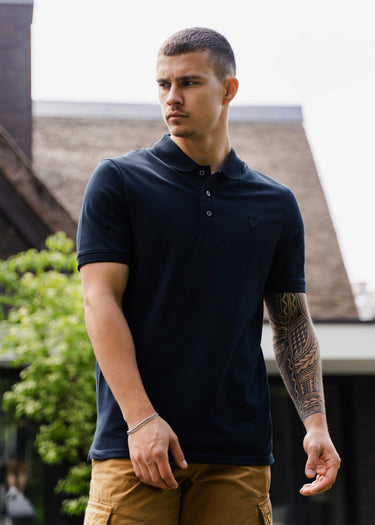 Lyle & Scott Polo's Tonal eagle polo shirt - dark navy
