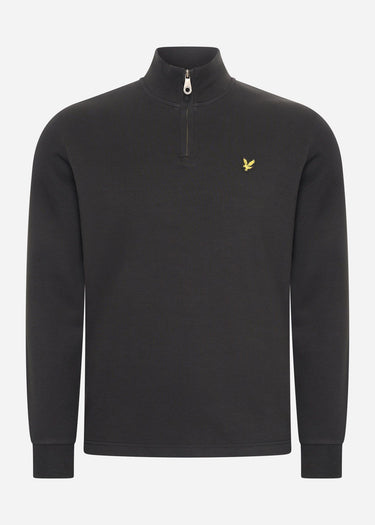 Lyle & Scott Truien Interlock quarter zip - jet black
