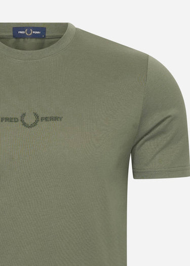 Fred Perry T-shirts Embroidered t-shirt - laurel wreath green