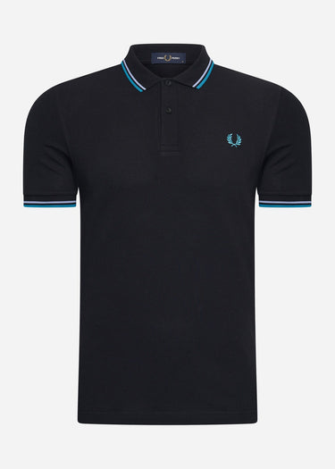 Fred Perry Polo's Twin tipped fred perry shirt - black lghsmok ocea