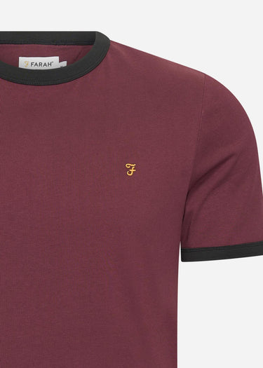 Farah T-shirts Groves reg ringer - farah-red
