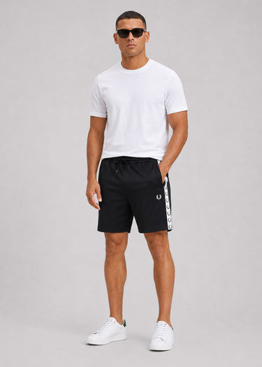 Fred Perry Korte Broeken Taped tricot short - black