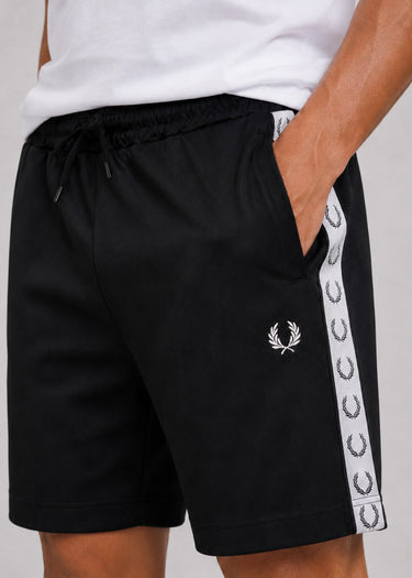 Fred Perry Korte Broeken Taped tricot short - black