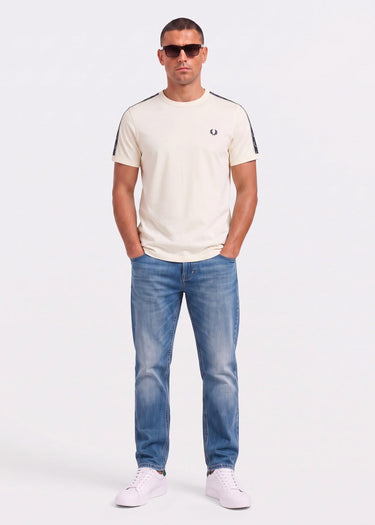 Contrast tape ringer t-shirt - ecru - 2