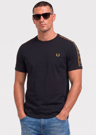 Contrast tape ringer t-shirt - navy - 1
