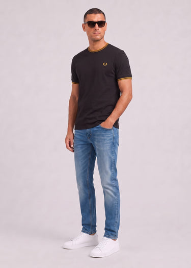Fred Perry T-Shirts Twin tipped t-shirt - anchor grey golden