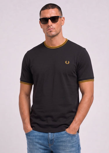 Fred Perry T-Shirts Twin tipped t-shirt - anchor grey golden