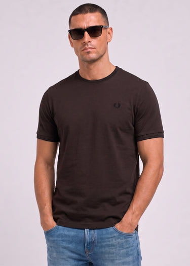 Fred Perry T-Shirts Twin tipped t-shirt - rich brown black